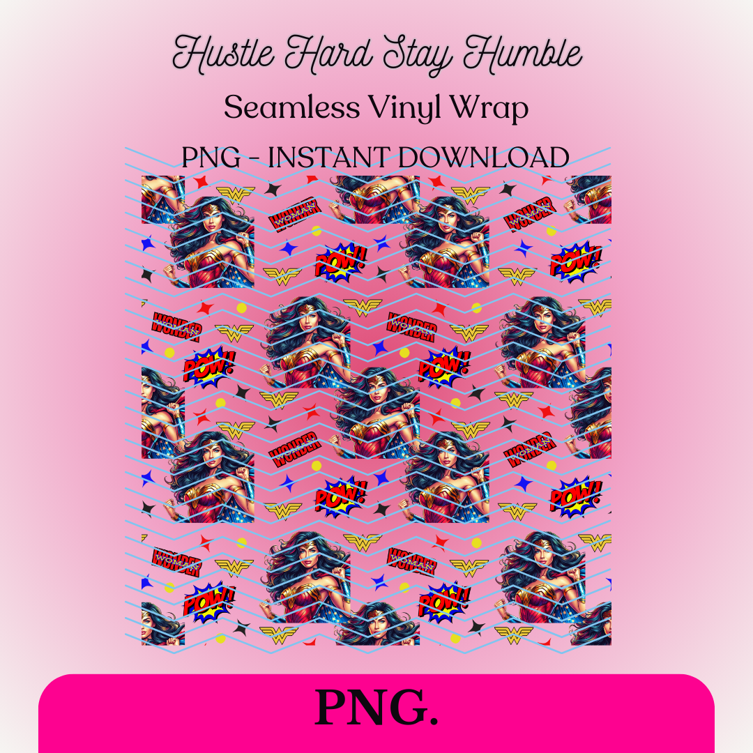 WONDER WOMAN SEAMLESS TRANSPARENT BACKGROUND