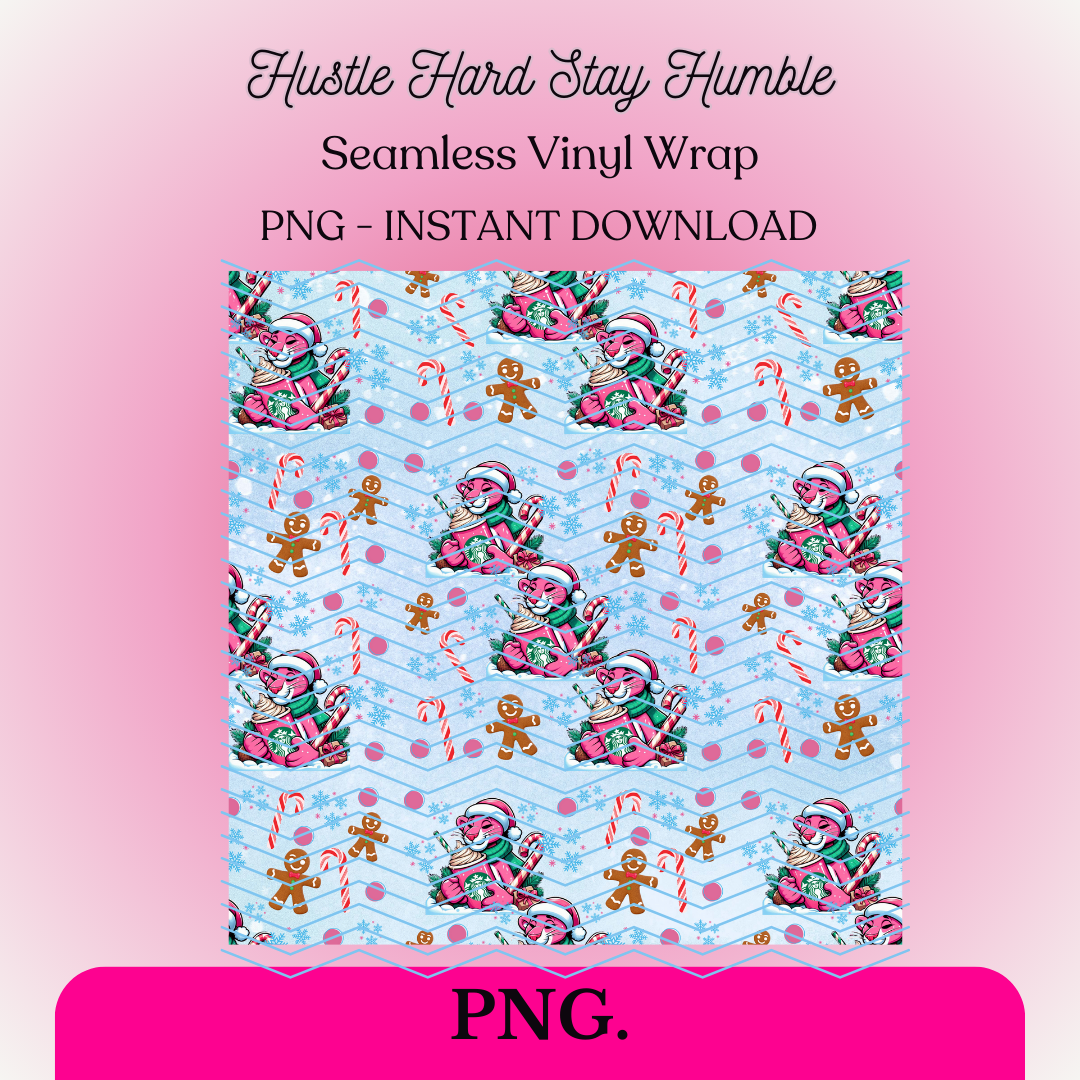 PANTHERS SNOWY LATTE- SEAMLESS