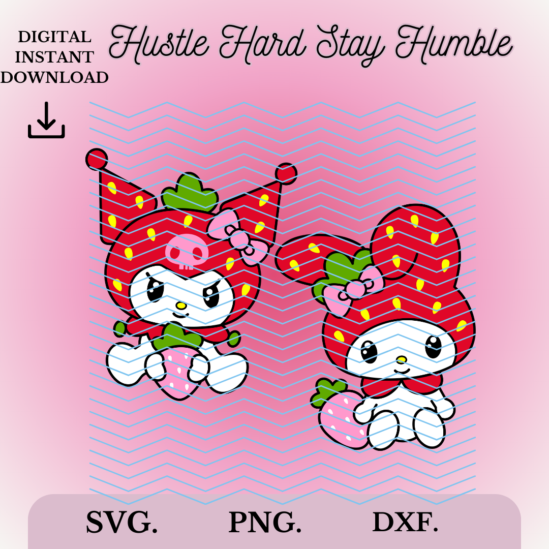 Kuromi, My Melody Strawberry decals