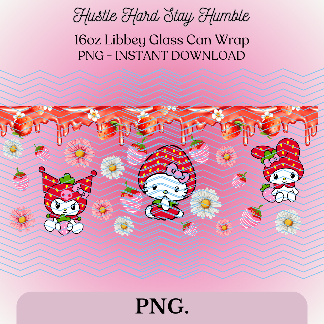 Strawberry Kawaii Characters