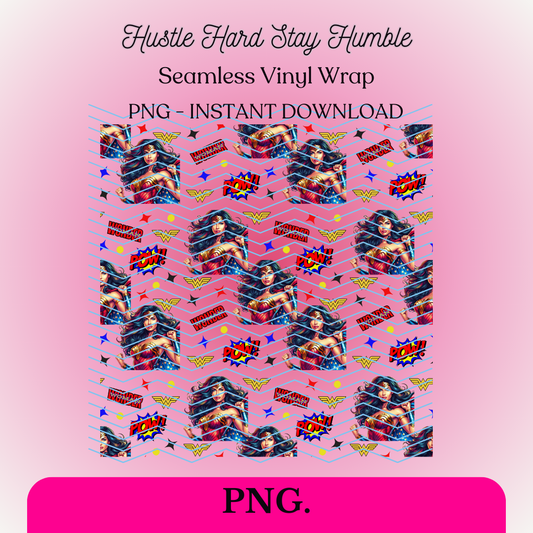 WONDER WOMAN SEAMLESS TRANSPARENT BACKGROUND