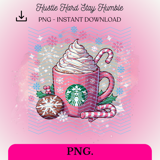 CANDY CANE LATTE DECAL
