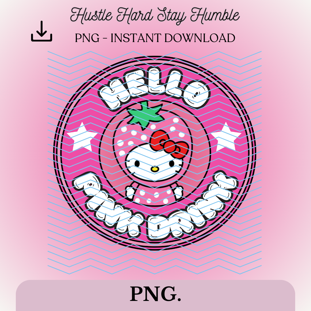 Hello Pink Drink HK Decal