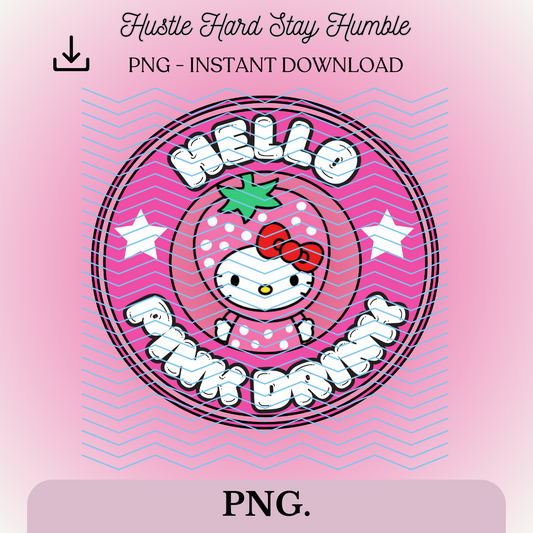 Hello Pink Drink HK Decal