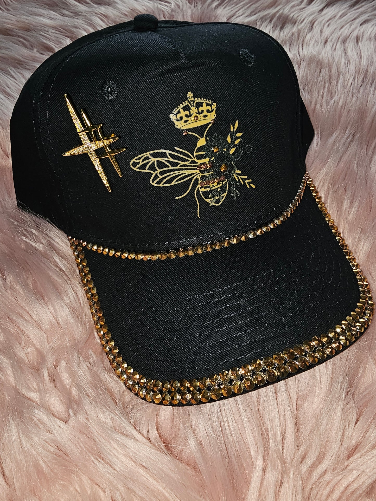 Queen Bee black hat with partial blinged lid