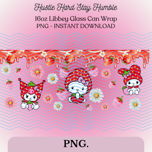 Strawberry Kawaii Characters